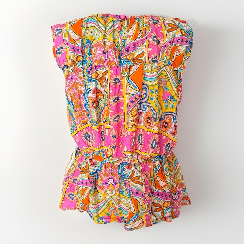 NWT Rachel Zoe Boho Flutter Sleeve Floral Print Top Women's SZ Large NEW Cottage - Picture 3 of 11